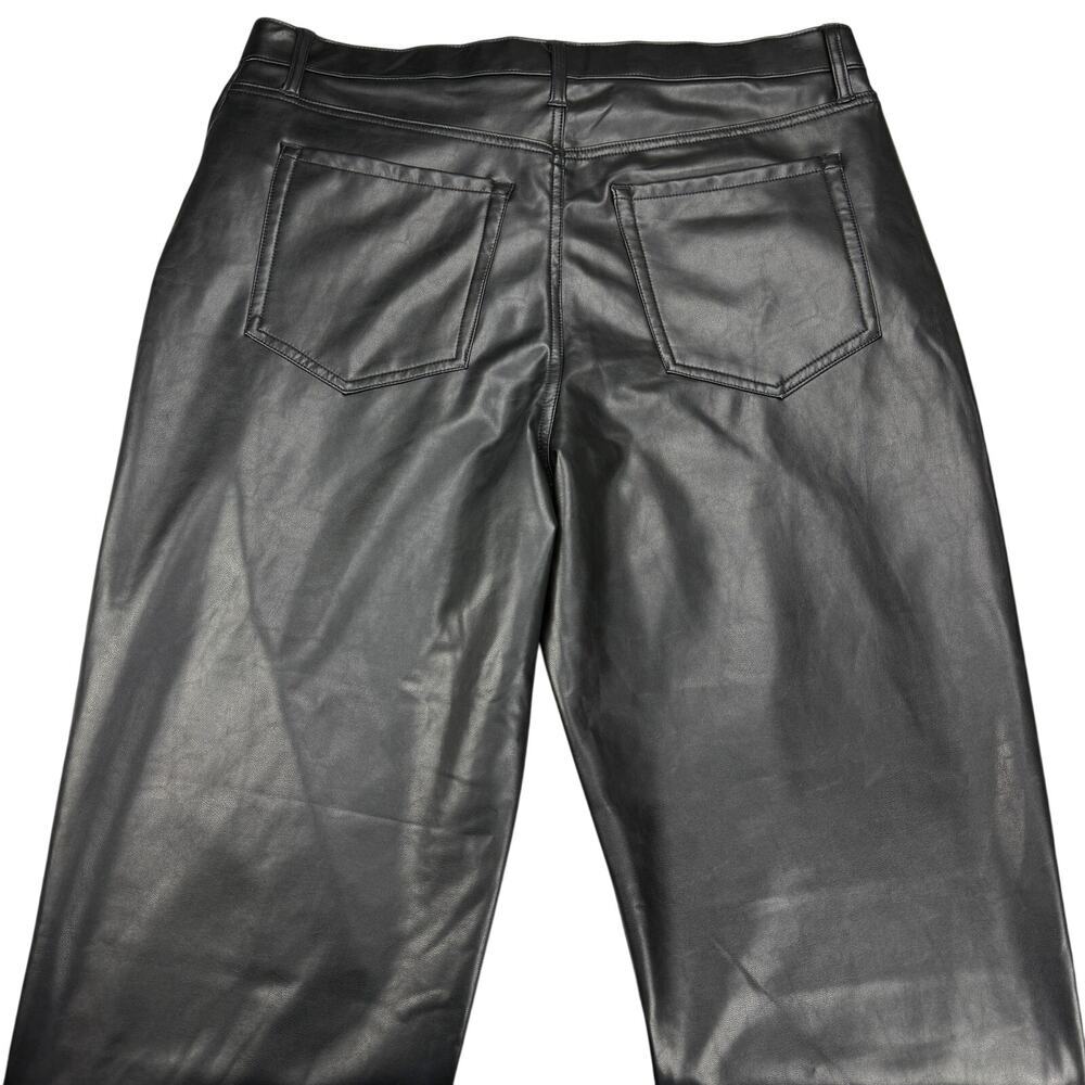ABERCROMBIE & FITCH Ankle Straight Ultra High Rise Vegan Leather Pant 33 SHORT - Picture 7 of 7